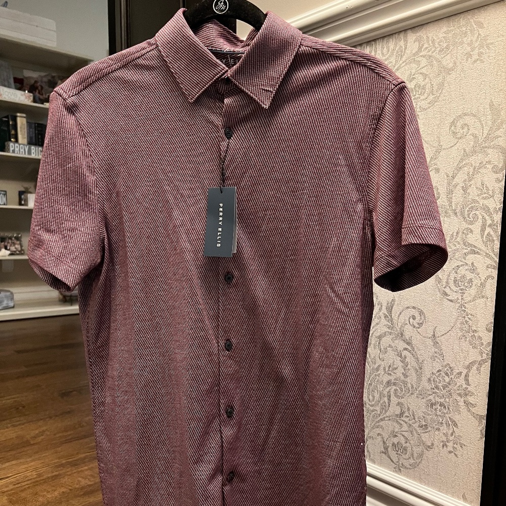 NWT Small Short Sleeve Shirt - Perry Ellis